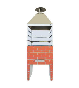 Churrasqueira Concreto Refratário Cristal 65cm Estilo Cerâmica Atacadão Lazer